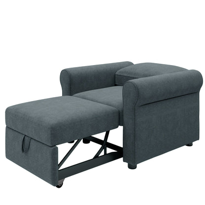 Roomfitters 3-in-1 Sofa Bed Chair, Convertible Sleeper Chair Bed, Adjustable Backrest Into Sofa, Lounger Chair