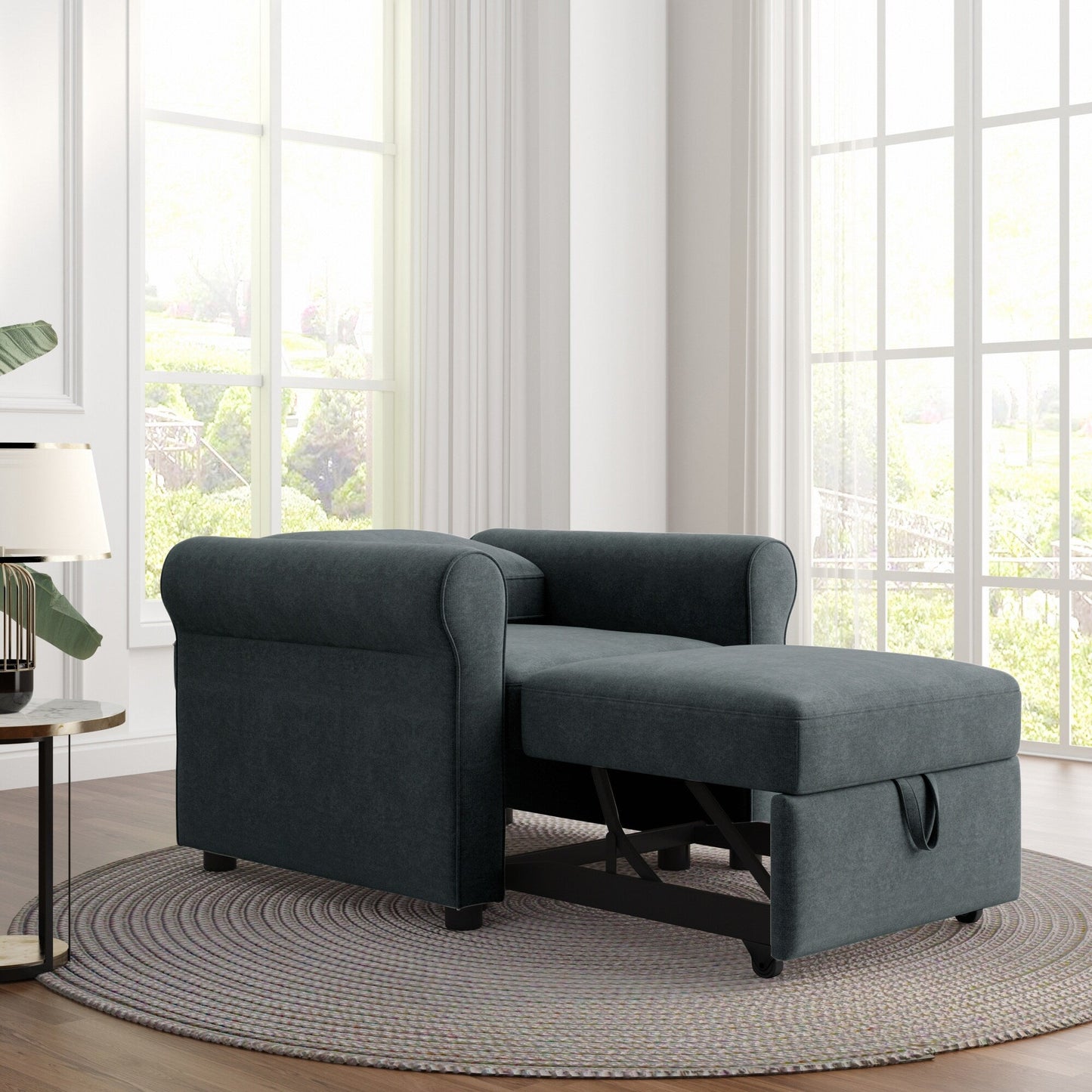 Roomfitters 3-in-1 Sofa Bed Chair, Convertible Sleeper Chair Bed, Adjustable Backrest Into Sofa, Lounger Chair
