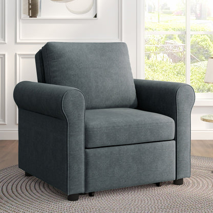 Roomfitters 3-in-1 Sofa Bed Chair, Convertible Sleeper Chair Bed, Adjustable Backrest Into Sofa, Lounger Chair