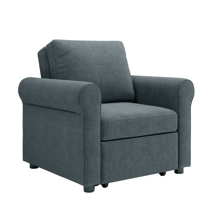 Roomfitters 3-in-1 Sofa Bed Chair, Convertible Sleeper Chair Bed, Adjustable Backrest Into Sofa, Lounger Chair