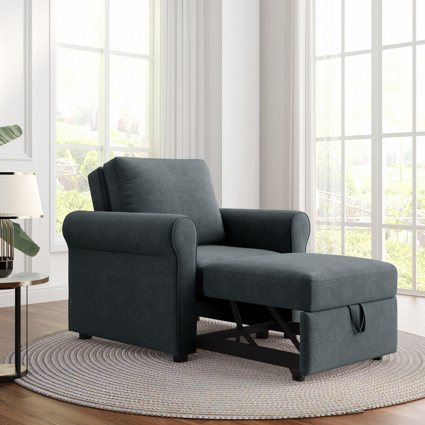 Roomfitters 3-in-1 Sofa Bed Chair, Convertible Sleeper Chair Bed, Adjustable Backrest Into Sofa, Lounger Chair
