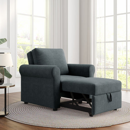 Roomfitters 3-in-1 Sofa Bed Chair, Convertible Sleeper Chair Bed, Adjustable Backrest Into Sofa, Lounger Chair