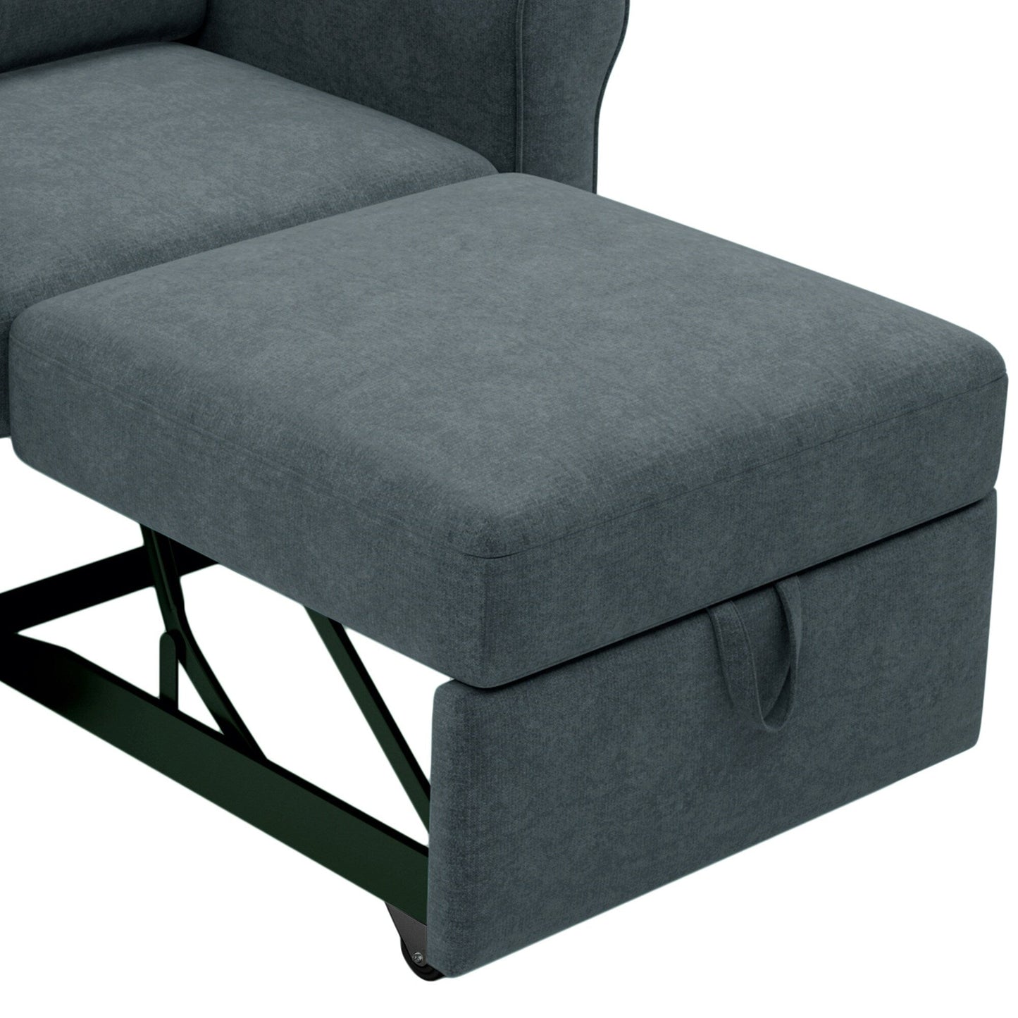 Roomfitters 3-in-1 Sofa Bed Chair, Convertible Sleeper Chair Bed, Adjustable Backrest Into Sofa, Lounger Chair