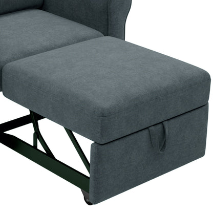 Roomfitters 3-in-1 Sofa Bed Chair, Convertible Sleeper Chair Bed, Adjustable Backrest Into Sofa, Lounger Chair
