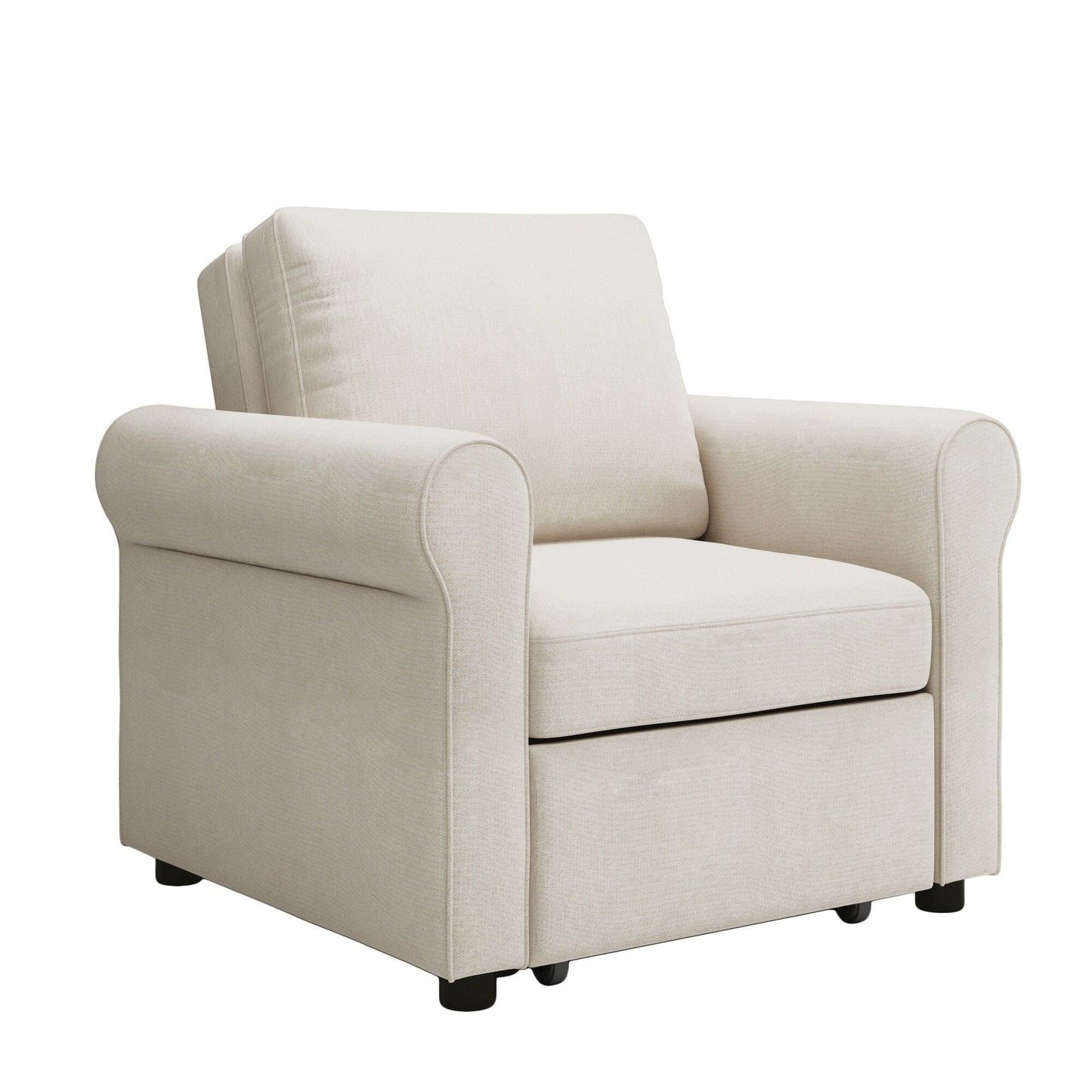 Roomfitters 3-in-1 Sofa Bed Chair, Convertible Sleeper Chair Bed, Adjustable Backrest Into Sofa, Lounger Chair
