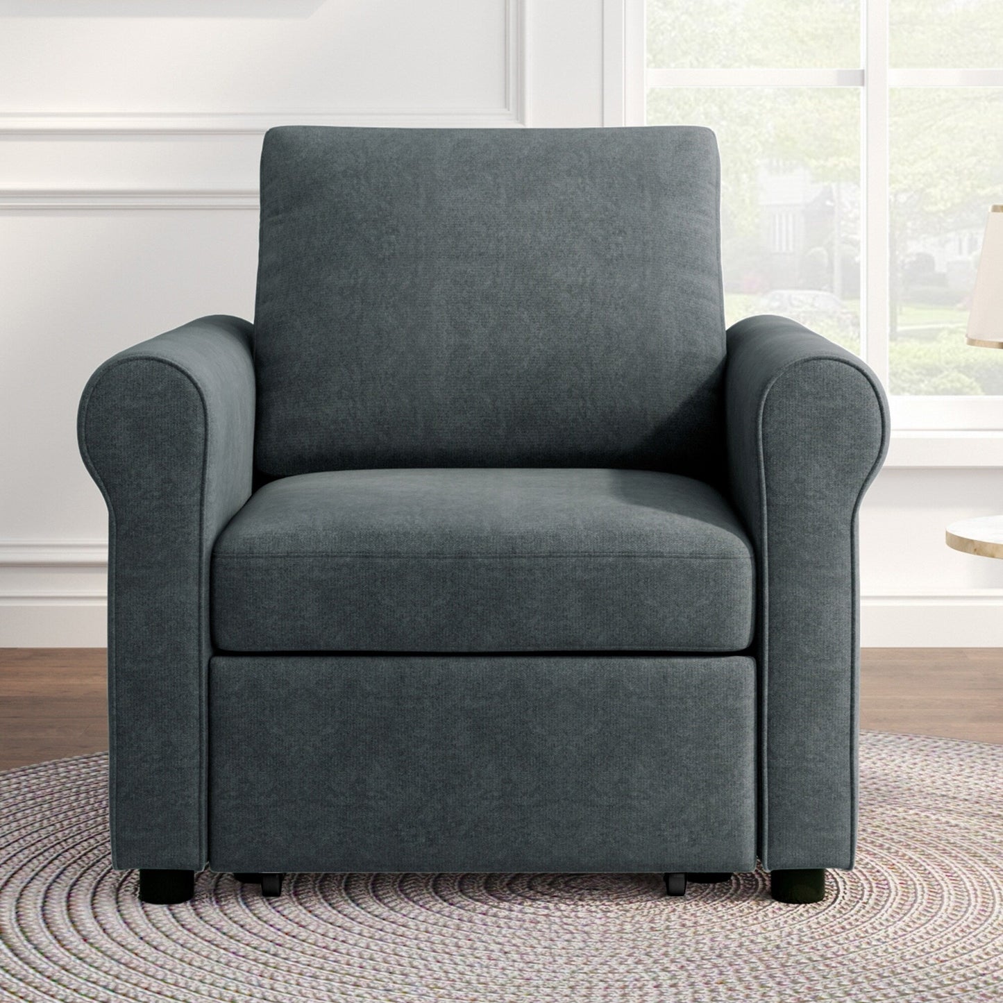 Roomfitters 3-in-1 Sofa Bed Chair, Convertible Sleeper Chair Bed, Adjustable Backrest Into Sofa, Lounger Chair