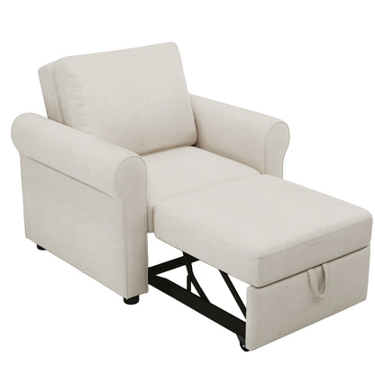 Roomfitters 3-in-1 Sofa Bed Chair, Convertible Sleeper Chair Bed, Adjustable Backrest Into Sofa, Lounger Chair