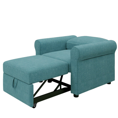 Roomfitters 3-in-1 Sofa Bed Chair, Convertible Sleeper Chair Bed, Adjustable Backrest Into Sofa, Lounger Chair