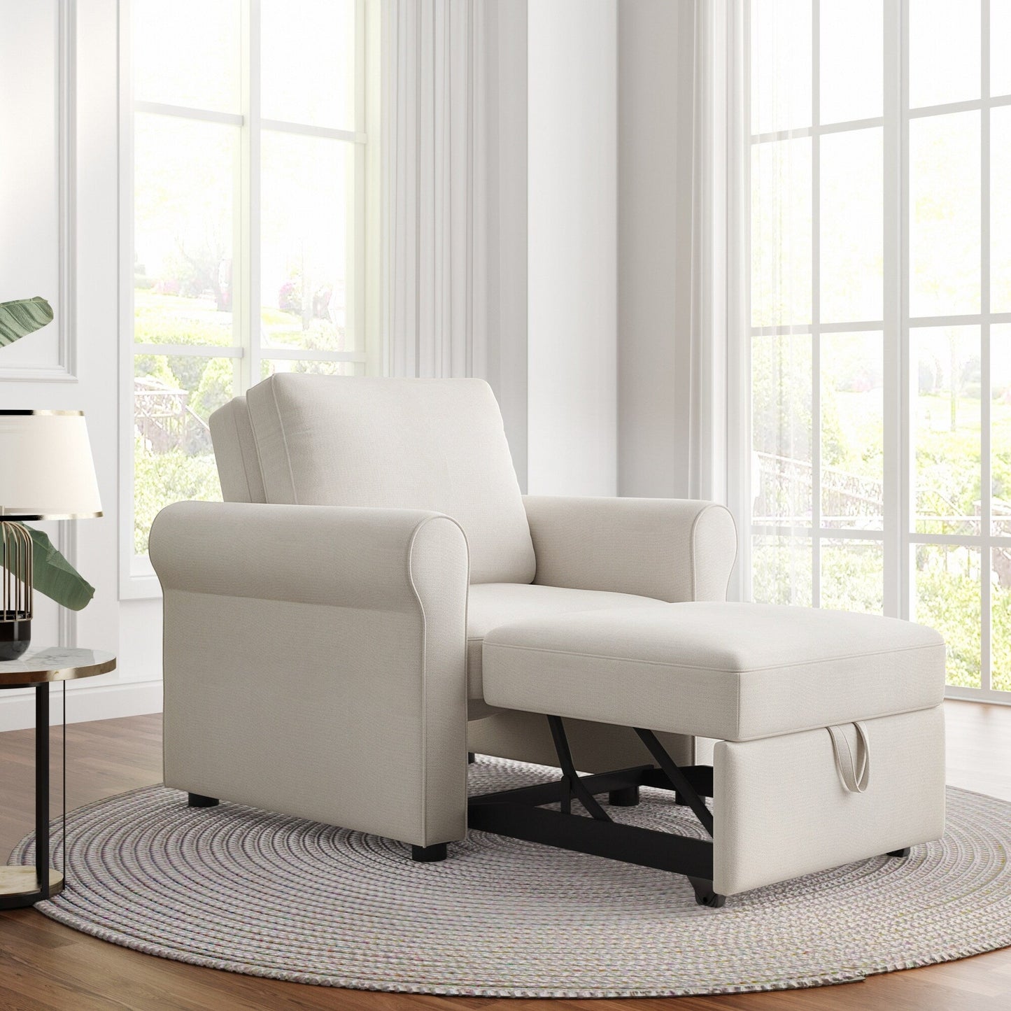 Roomfitters 3-in-1 Sofa Bed Chair, Convertible Sleeper Chair Bed, Adjustable Backrest Into Sofa, Lounger Chair