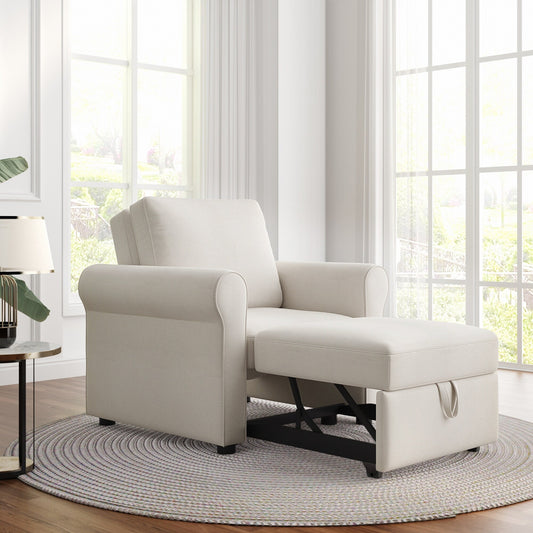 Roomfitters 3-in-1 Sofa Bed Chair, Convertible Sleeper Chair Bed, Adjustable Backrest Into Sofa, Lounger Chair
