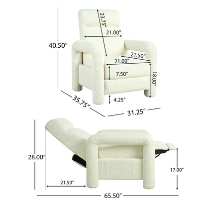 Roomfitters 31.25 Push Back Recliner Armchair, Upholstered Recliner Chair for Living Room