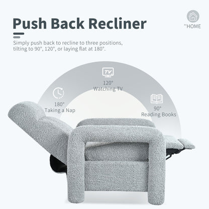 Roomfitters 31.25 Push Back Recliner Armchair, Upholstered Recliner Chair for Living Room