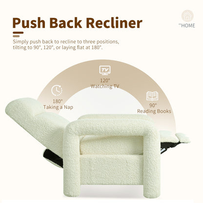 Roomfitters 31.25 Push Back Recliner Armchair, Upholstered Recliner Chair for Living Room