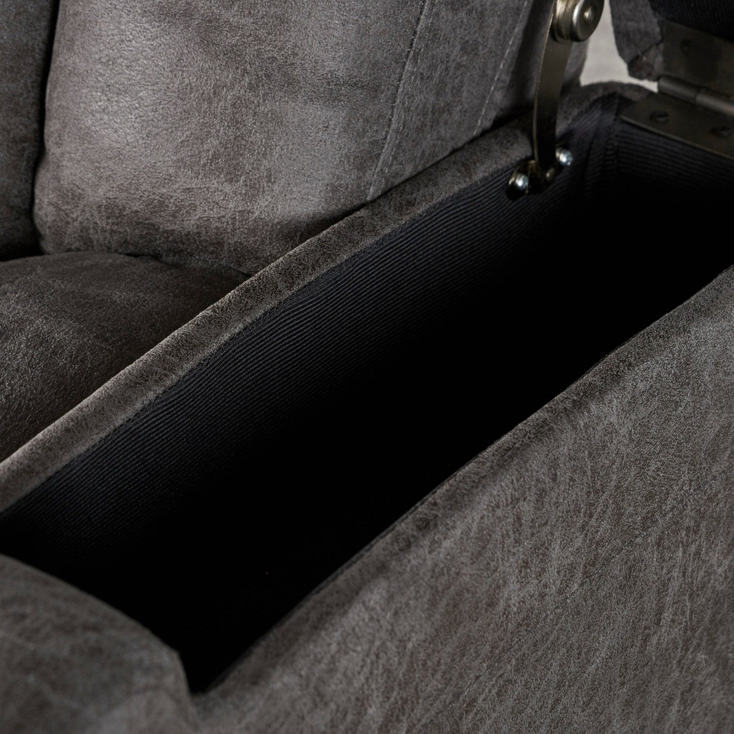 Roomfitters 33 Wide Power Standard Recliner Chair with Arm Storage and USB, Slate