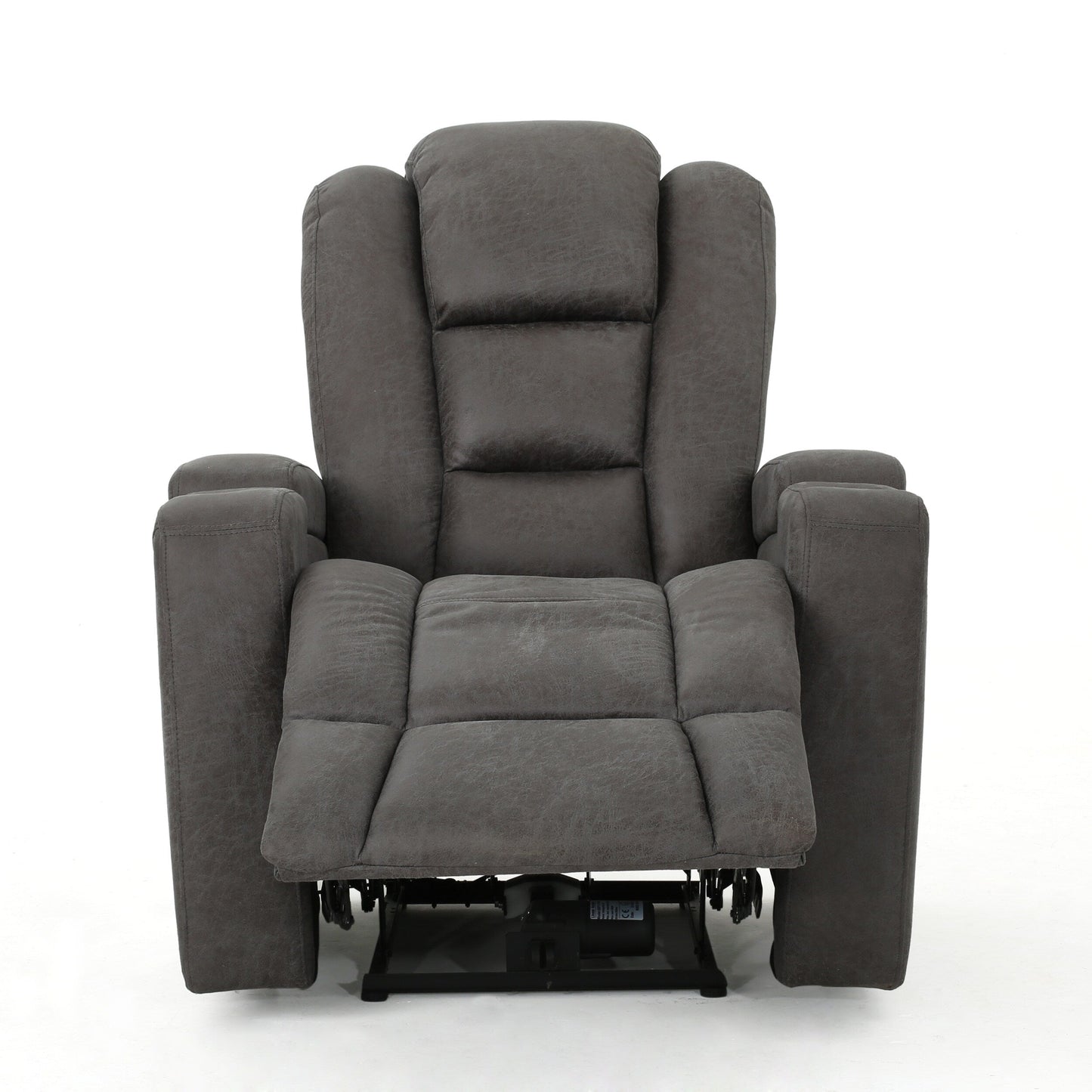 Roomfitters 33 Wide Power Standard Recliner Chair with Arm Storage and USB, Slate