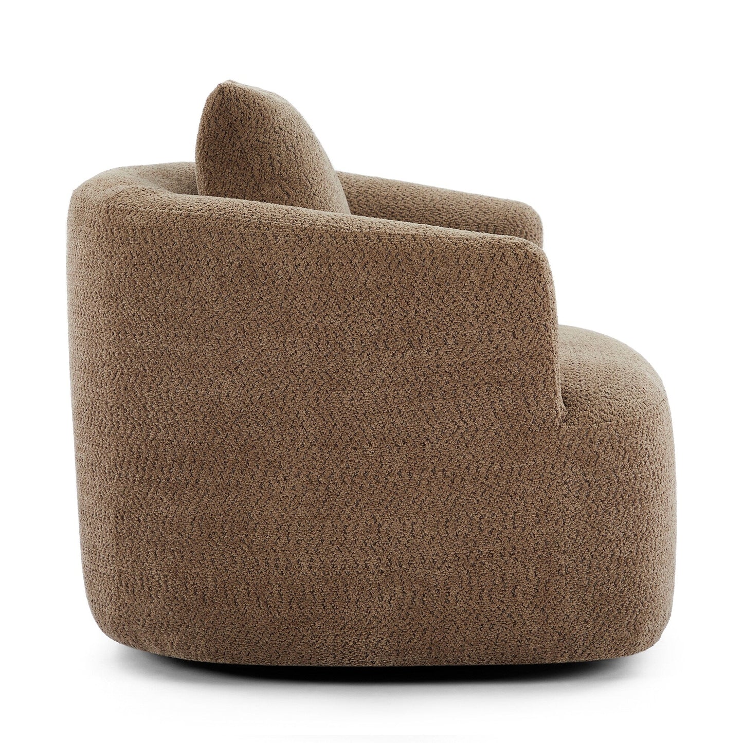 Roomfitters 360Â° Chenille Upholstered Swivel Barrel Chair Accent Sofa with Throw Pillow for Living Room Bedroom Office Hotel