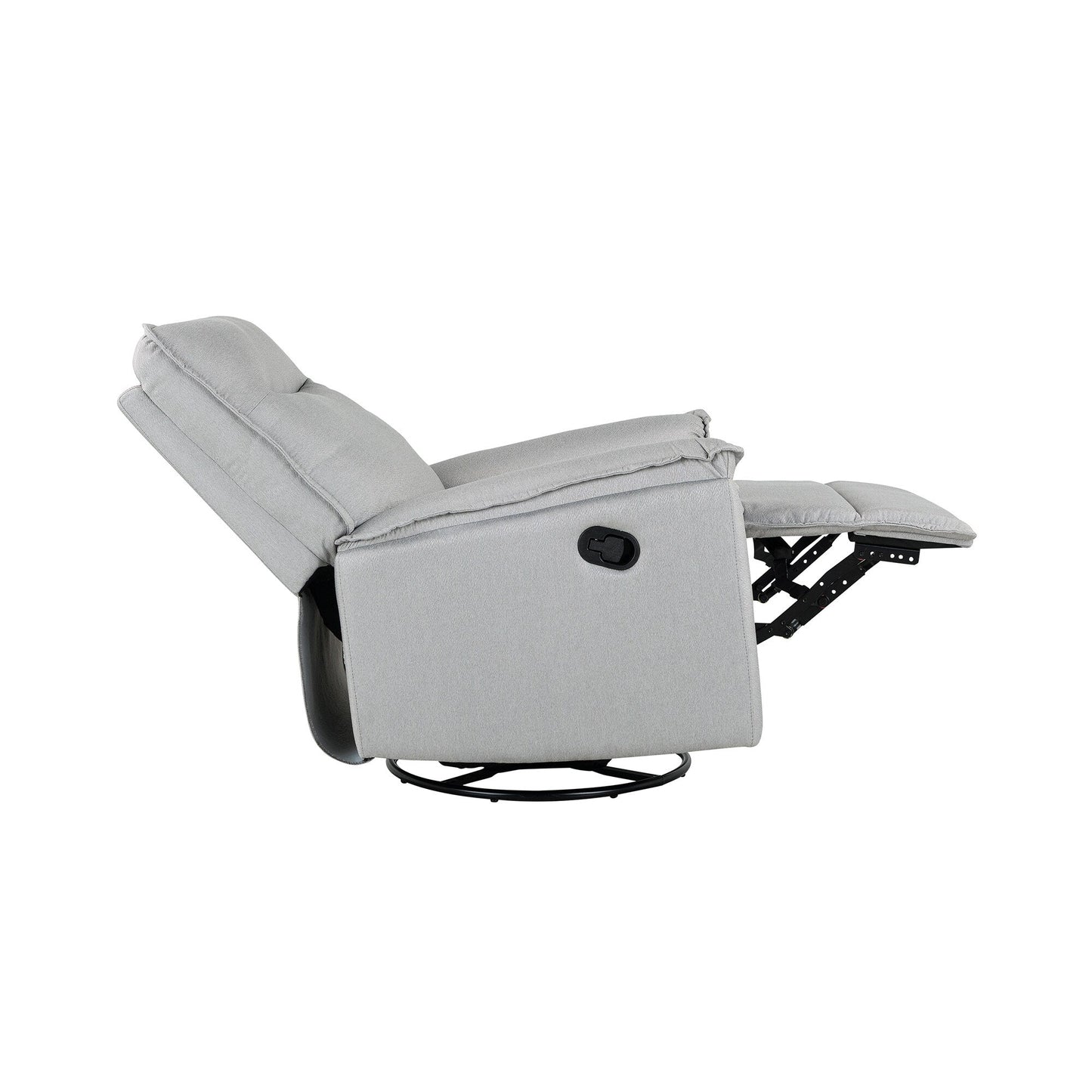 Roomfitters 360Â° Swivel Upholstered Manual Recliner Chair, Versatile Theater Recliner Sofa and Nursery Glider Rocker