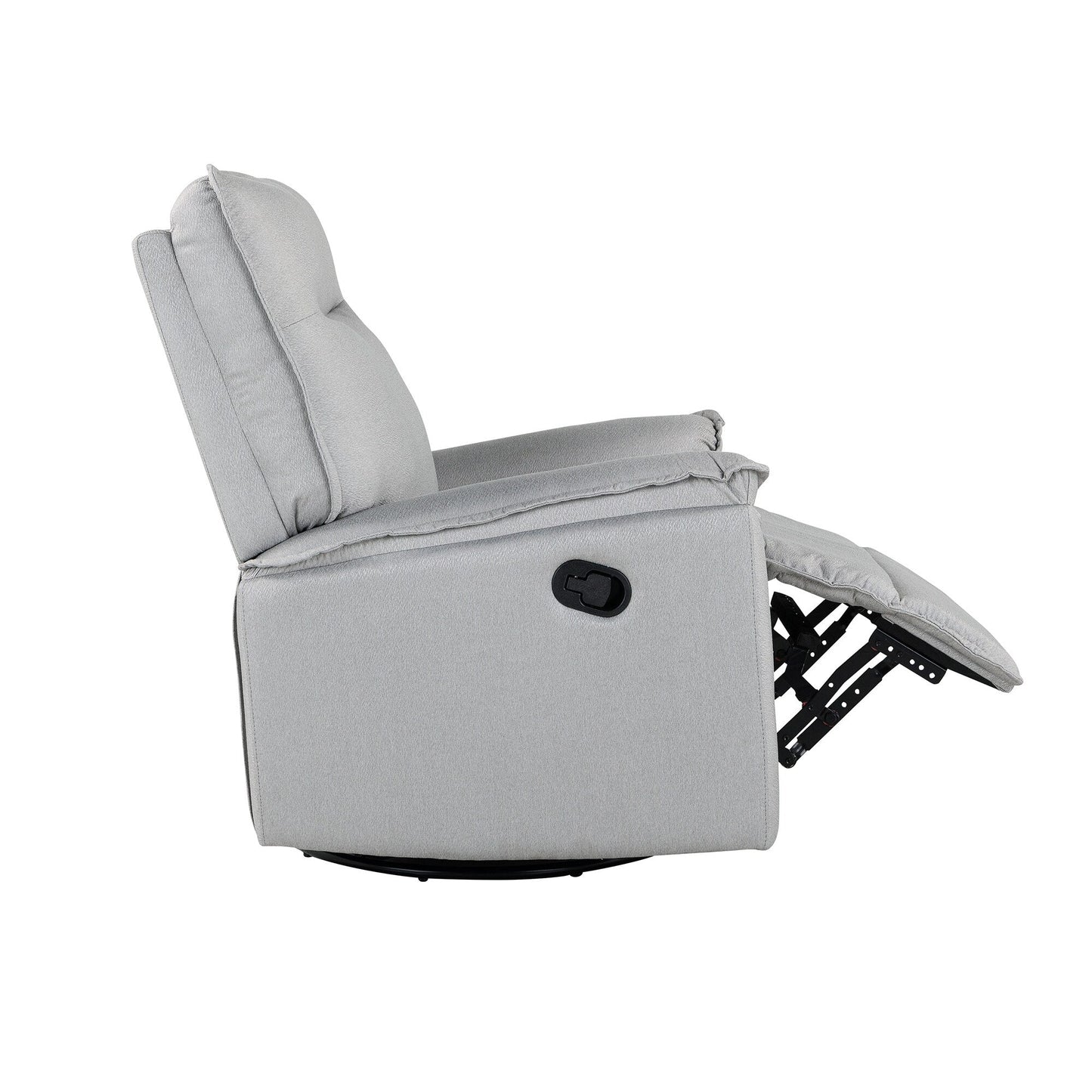 Roomfitters 360Â° Swivel Upholstered Manual Recliner Chair, Versatile Theater Recliner Sofa and Nursery Glider Rocker