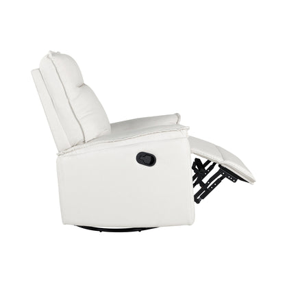 Roomfitters 360Â° Swivel Upholstered Manual Recliner Chair, Versatile Theater Recliner Sofa and Nursery Glider Rocker