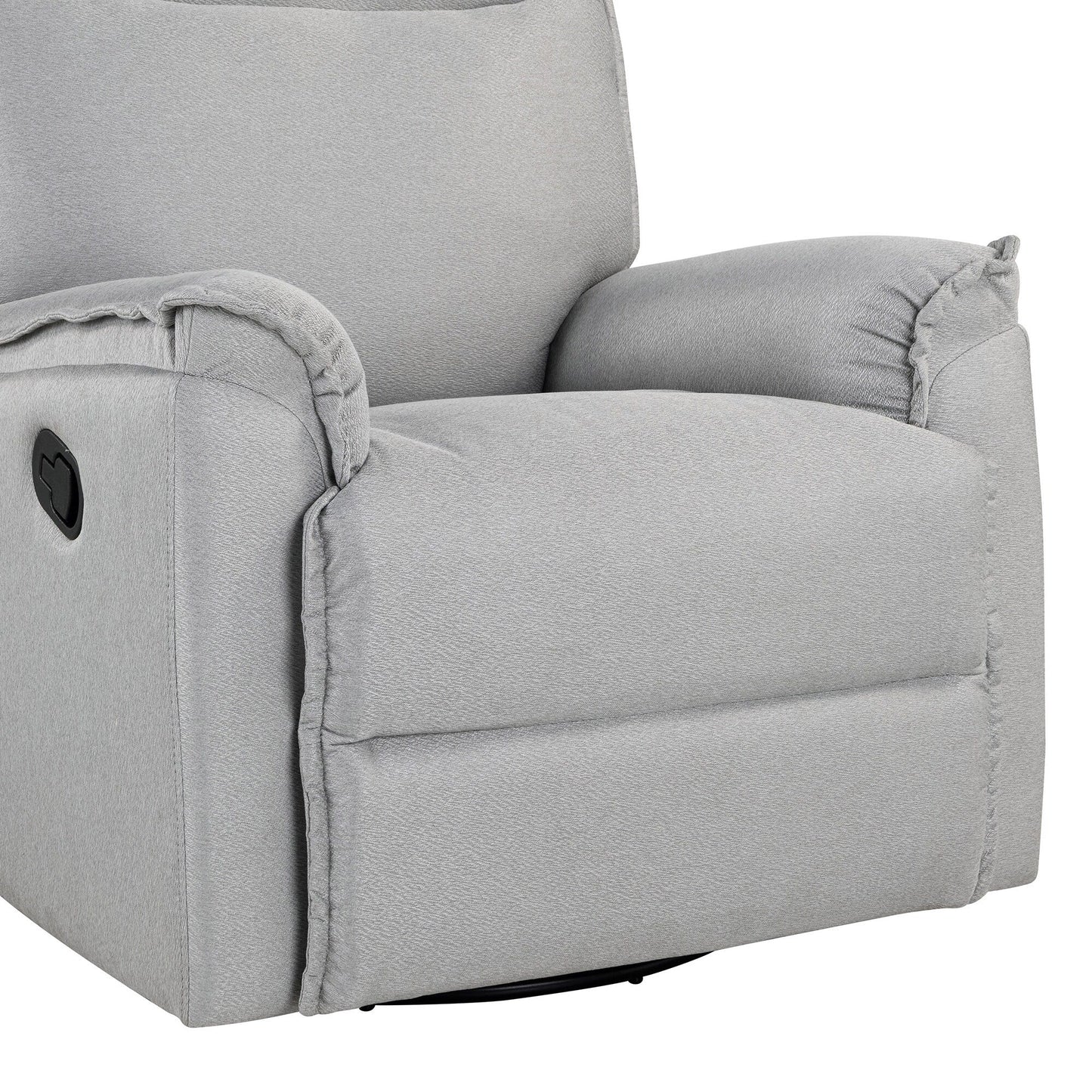 Roomfitters 360Â° Swivel Upholstered Manual Recliner Chair, Versatile Theater Recliner Sofa and Nursery Glider Rocker