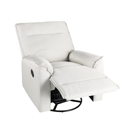 Roomfitters 360Â° Swivel Upholstered Manual Recliner Chair, Versatile Theater Recliner Sofa and Nursery Glider Rocker