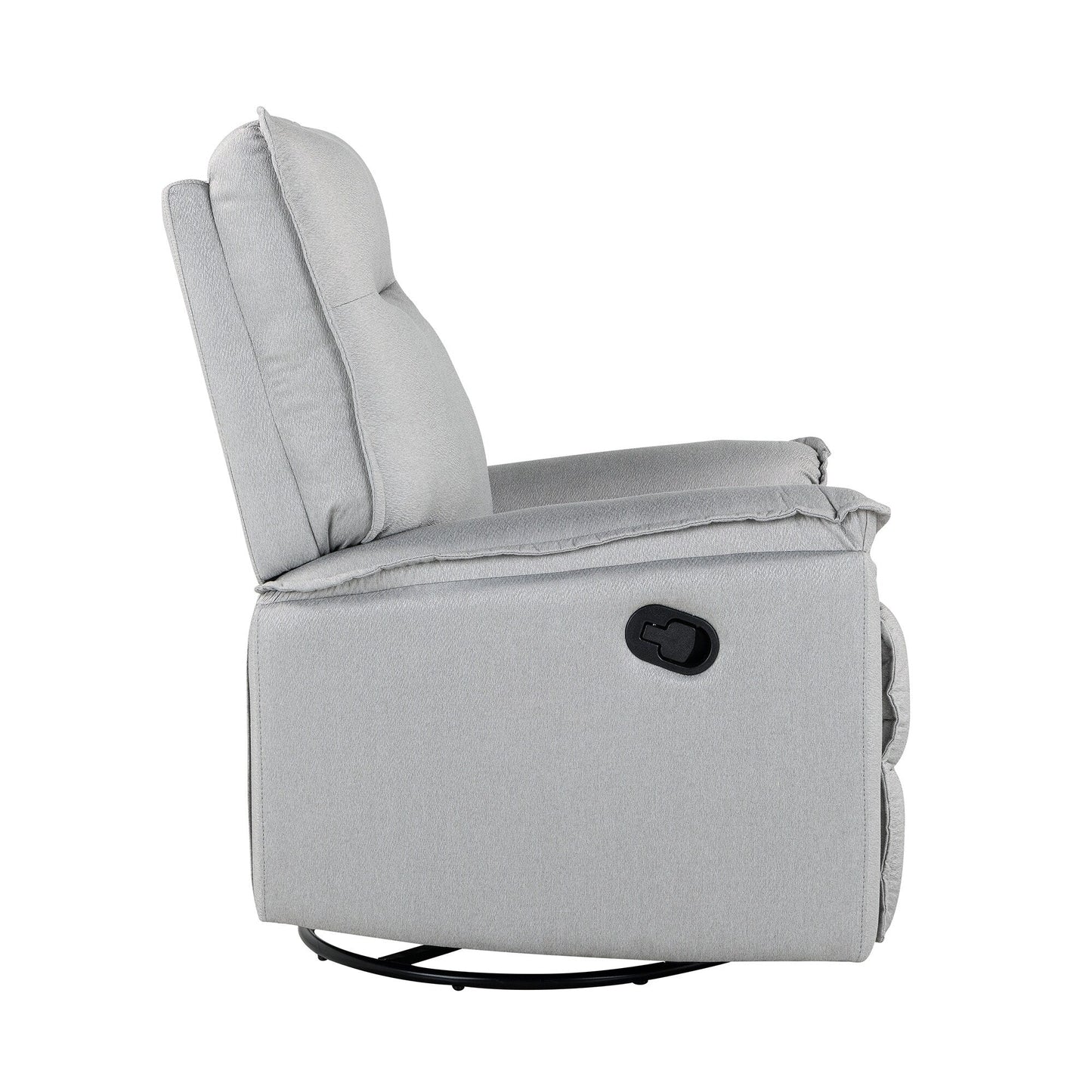 Roomfitters 360Â° Swivel Upholstered Manual Recliner Chair, Versatile Theater Recliner Sofa and Nursery Glider Rocker