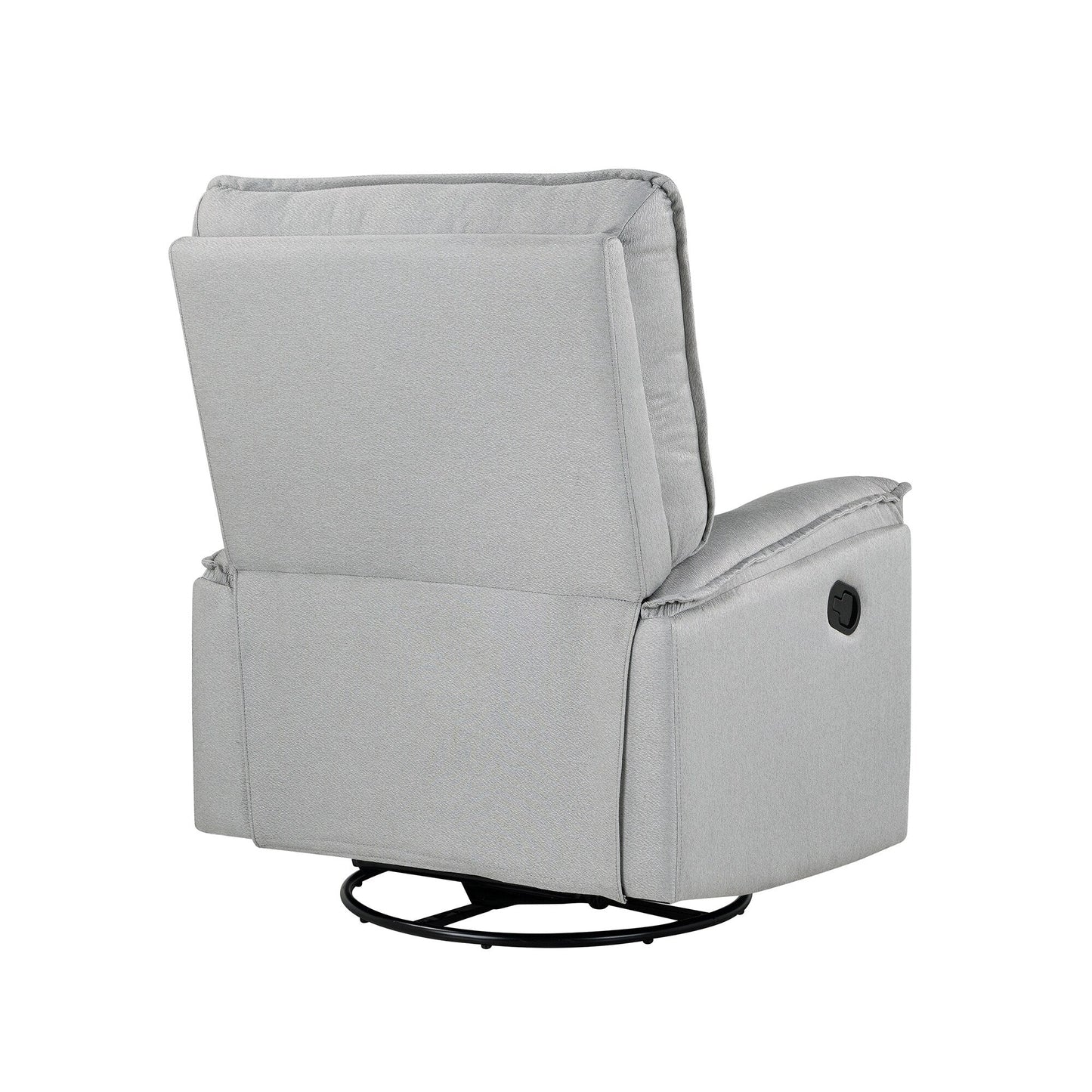 Roomfitters 360Â° Swivel Upholstered Manual Recliner Chair, Versatile Theater Recliner Sofa and Nursery Glider Rocker
