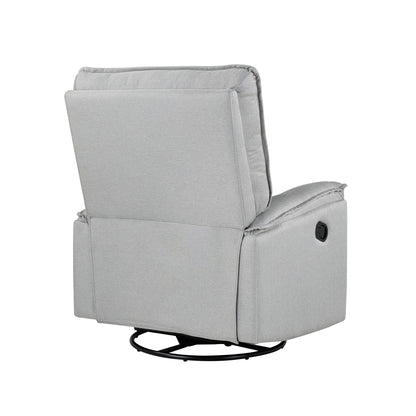 Roomfitters 360Â° Swivel Upholstered Manual Recliner Chair, Versatile Theater Recliner Sofa and Nursery Glider Rocker