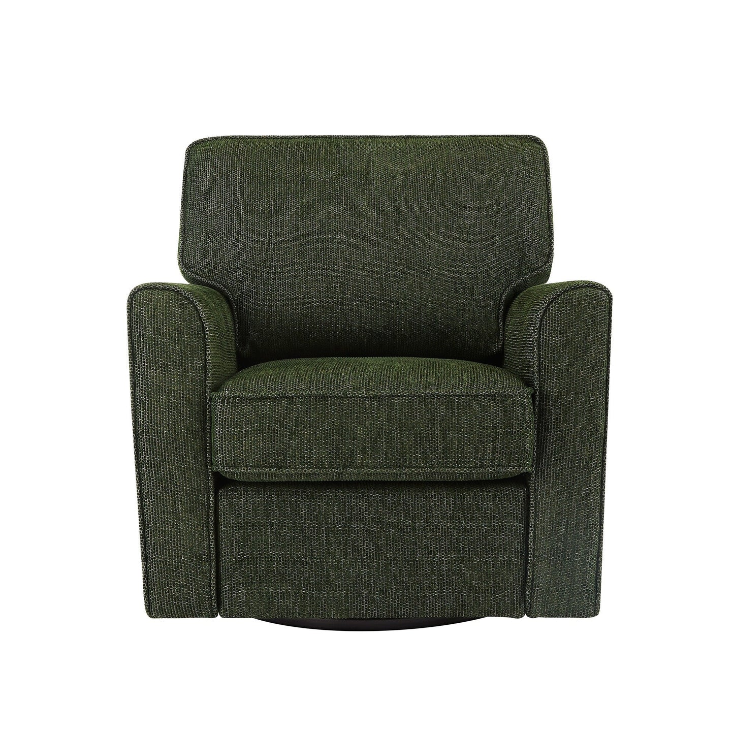 Roomfitters 360Â° Upholstered Swivel Barrel Armchair Accent Chair with Side Pockets for Living Room Bedroom Office Hotel