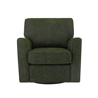 Roomfitters 360Â° Upholstered Swivel Barrel Armchair Accent Chair with Side Pockets for Living Room Bedroom Office Hotel