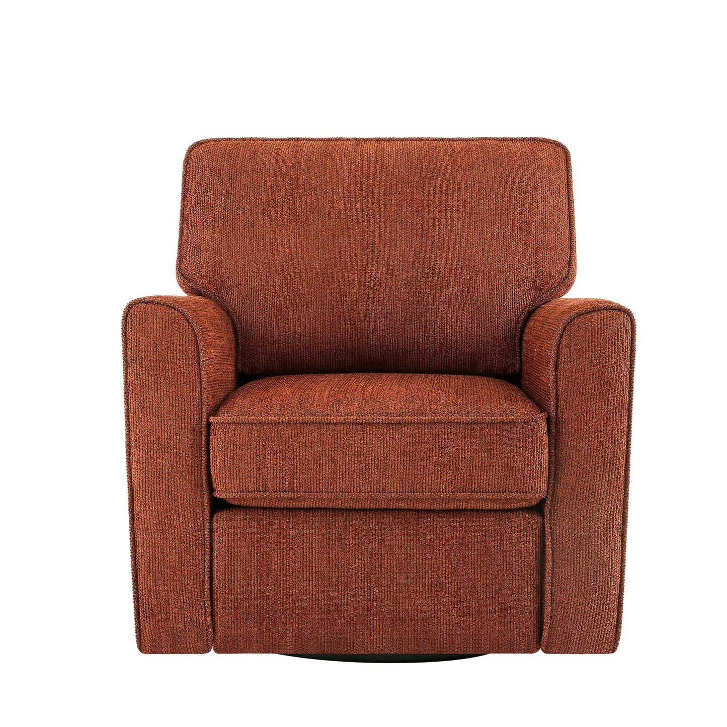 Roomfitters 360Â° Upholstered Swivel Barrel Armchair Accent Chair with Side Pockets for Living Room Bedroom Office Hotel