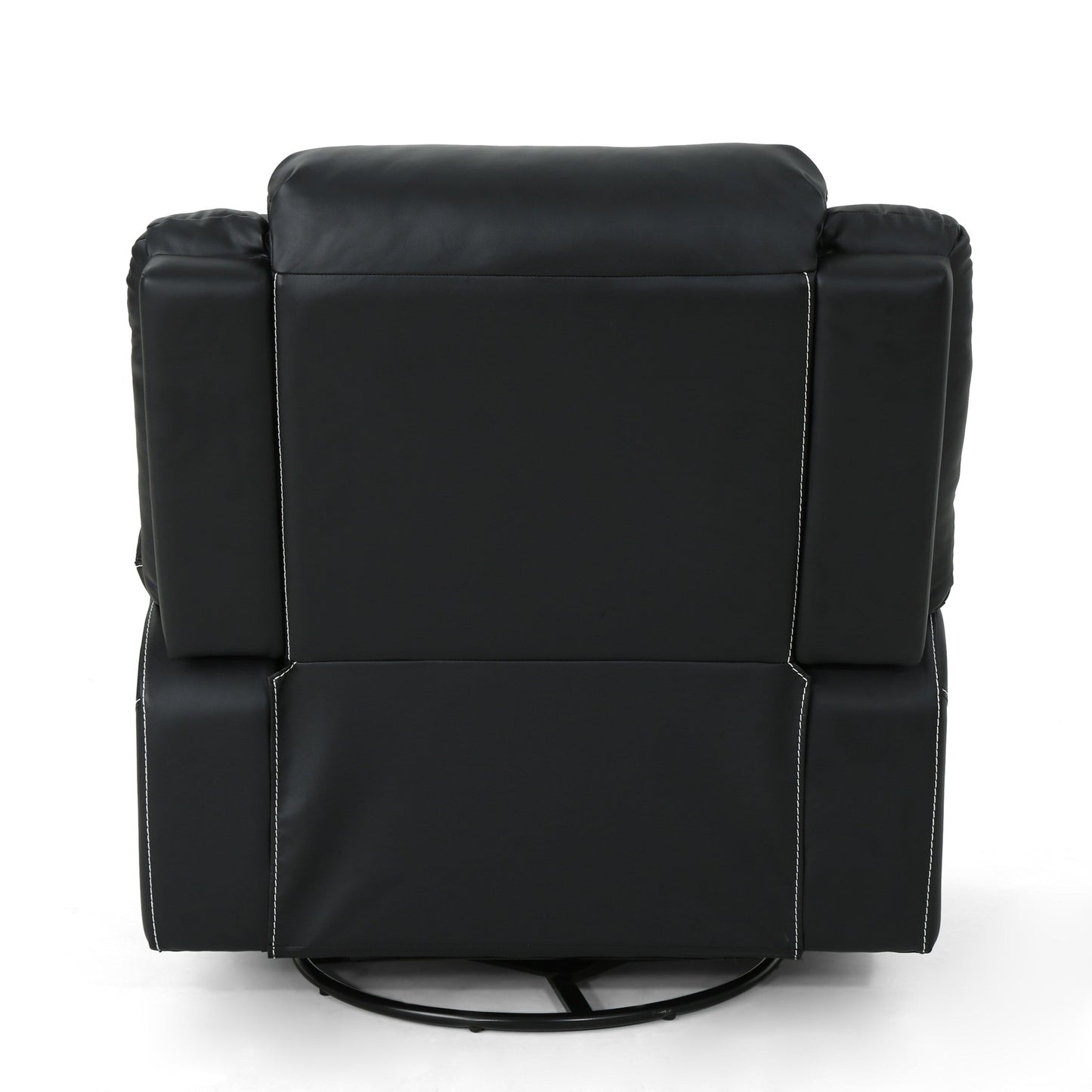 Roomfitters 39 Wide Faux Leather Manual Swivel Standard Recliner, Comfortable Lounge Chair for Living Room