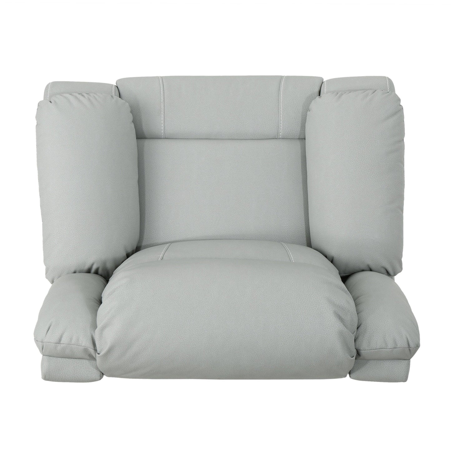 Roomfitters 39 Wide Faux Leather Manual Swivel Standard Recliner, Comfortable Lounge Chair for Living Room