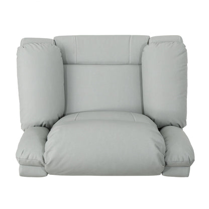 Roomfitters 39 Wide Faux Leather Manual Swivel Standard Recliner, Comfortable Lounge Chair for Living Room