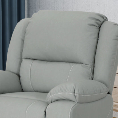 Roomfitters 39 Wide Faux Leather Manual Swivel Standard Recliner, Comfortable Lounge Chair for Living Room