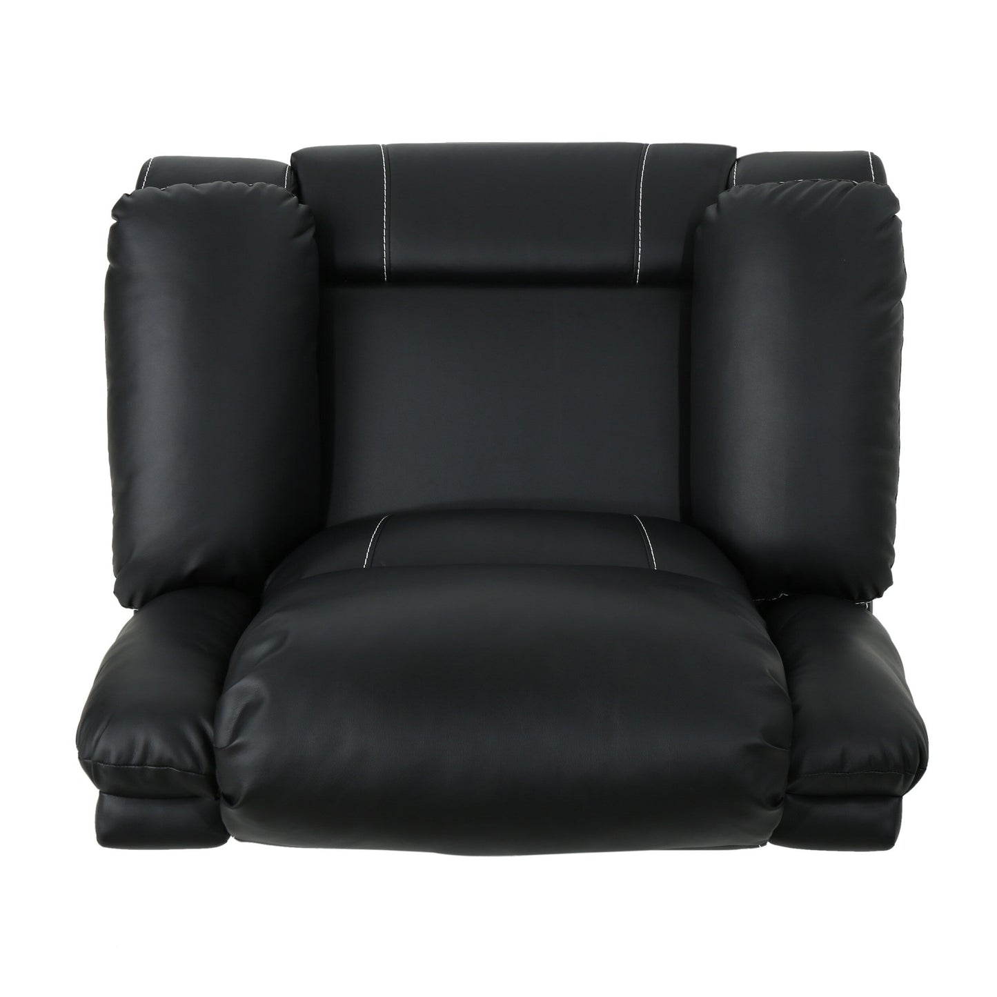 Roomfitters 39 Wide Faux Leather Manual Swivel Standard Recliner, Comfortable Lounge Chair for Living Room
