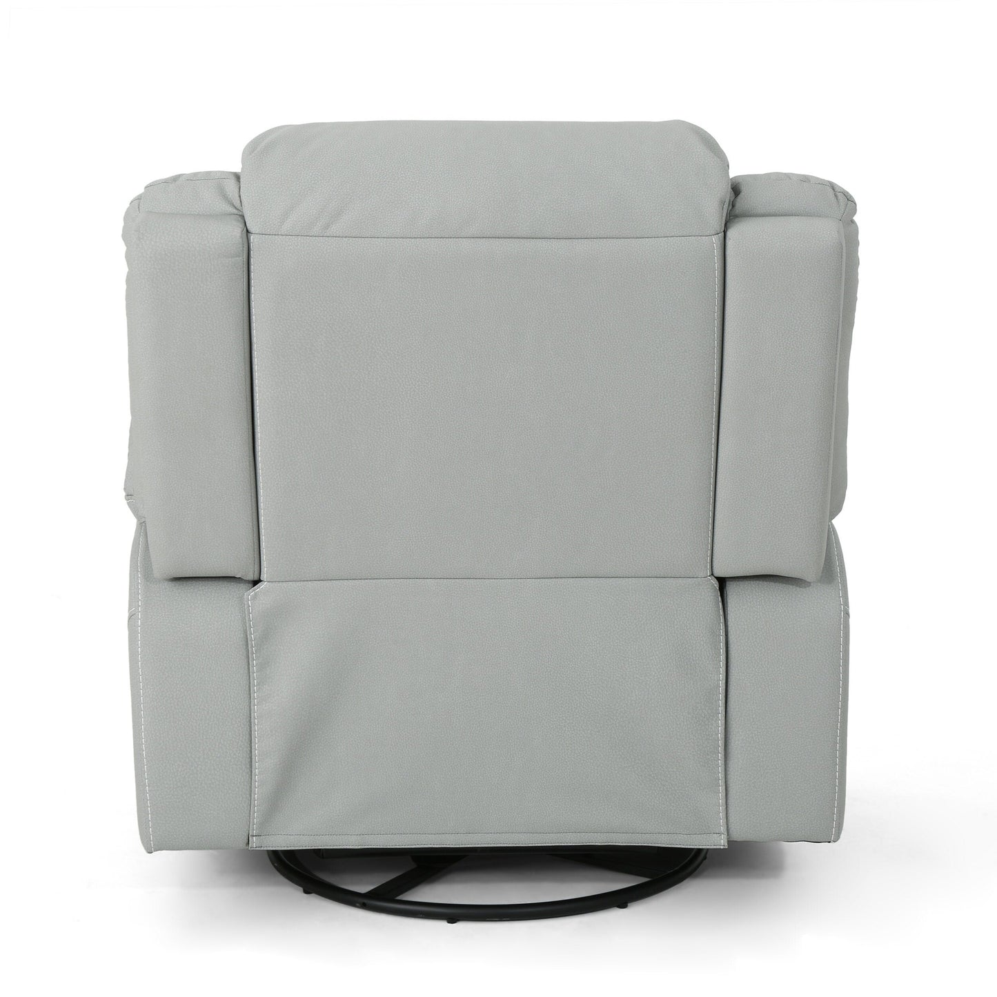 Roomfitters 39 Wide Faux Leather Manual Swivel Standard Recliner, Comfortable Lounge Chair for Living Room