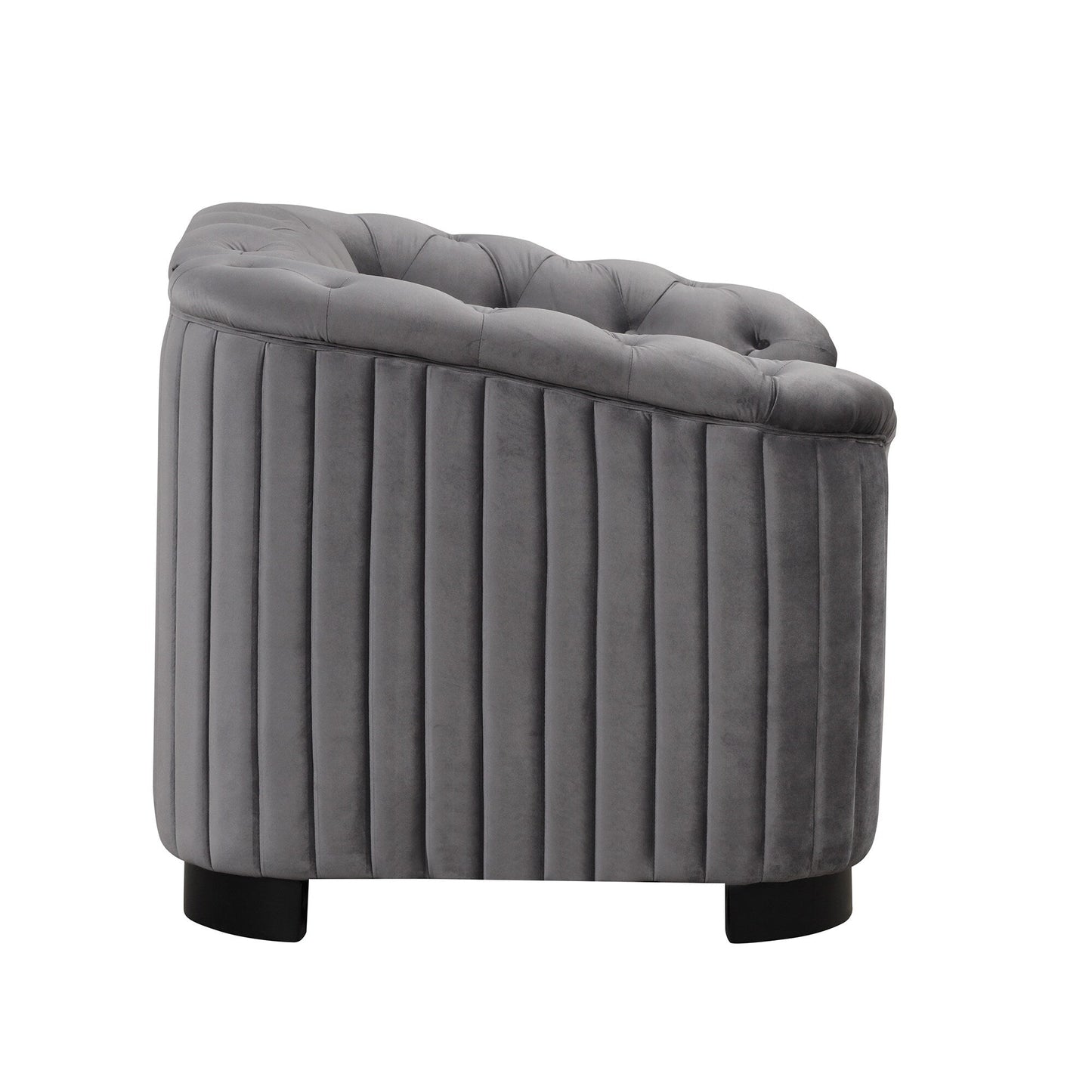 Roomfitters 41.5 Velvet Upholstered Accent Sofa Chair with Thick Removable Cushion Modern Single Couch