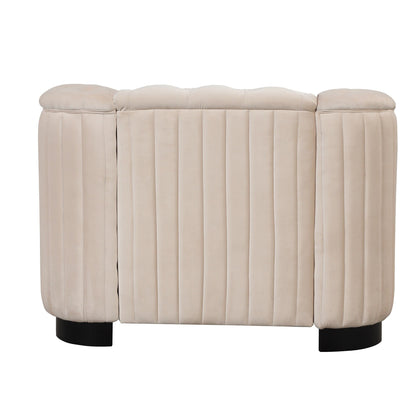 Roomfitters 41.5 Velvet Upholstered Accent Sofa Chair with Thick Removable Cushion Modern Single Couch