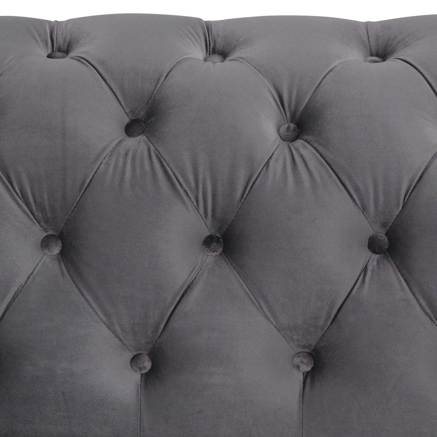 Roomfitters 41.5 Velvet Upholstered Accent Sofa Chair with Thick Removable Cushion Modern Single Couch