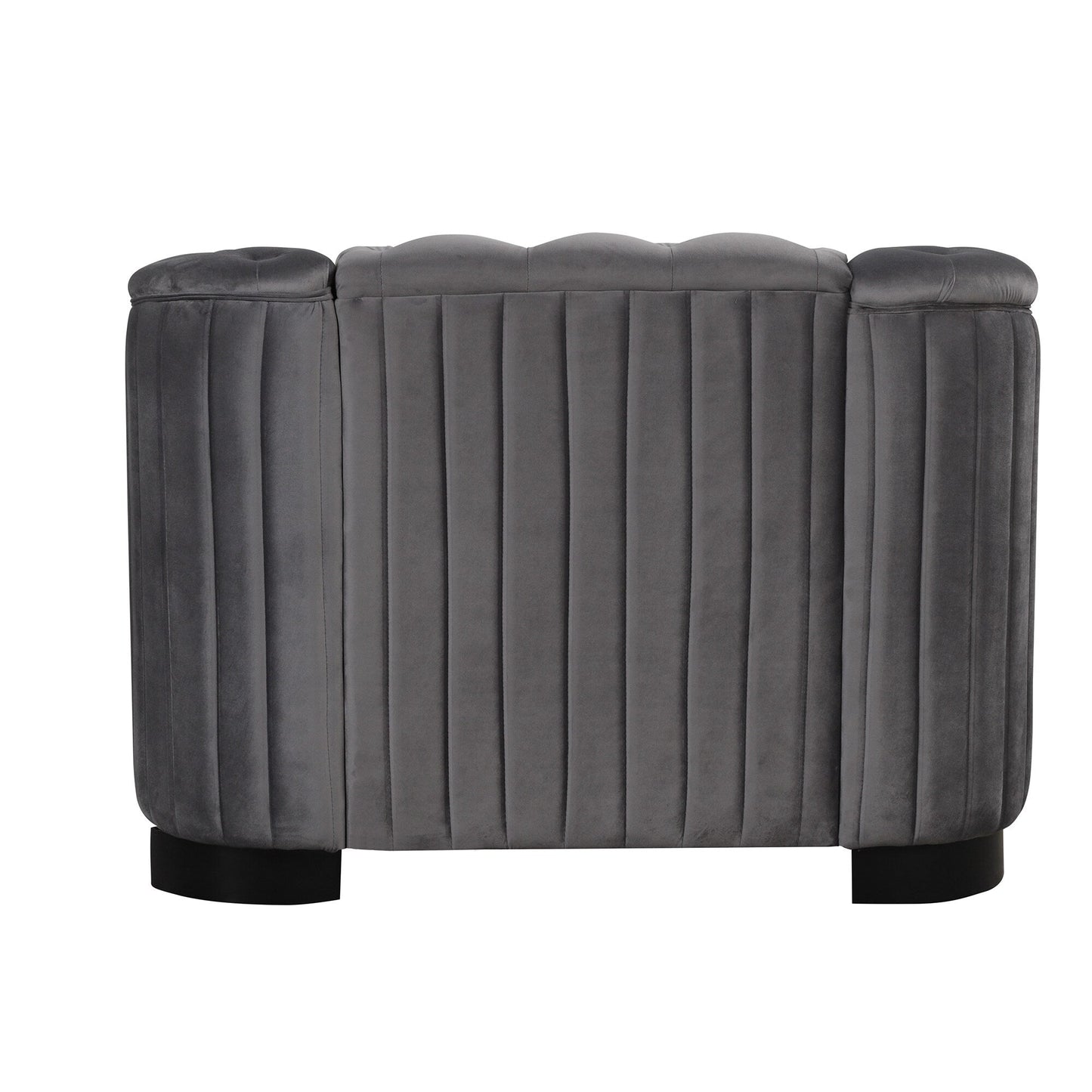 Roomfitters 41.5 Velvet Upholstered Accent Sofa Chair with Thick Removable Cushion Modern Single Couch