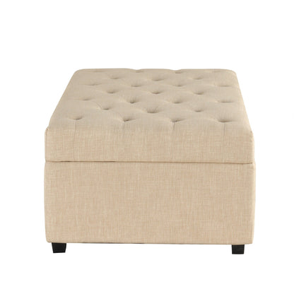 Roomfitters 49.6 Folding Ottoman Sleeper Sofa with Memory Foam Mattress and Tufted Design