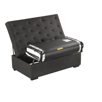 Roomfitters 49.6 Folding Ottoman Sleeper Sofa with Memory Foam Mattress and Tufted Design