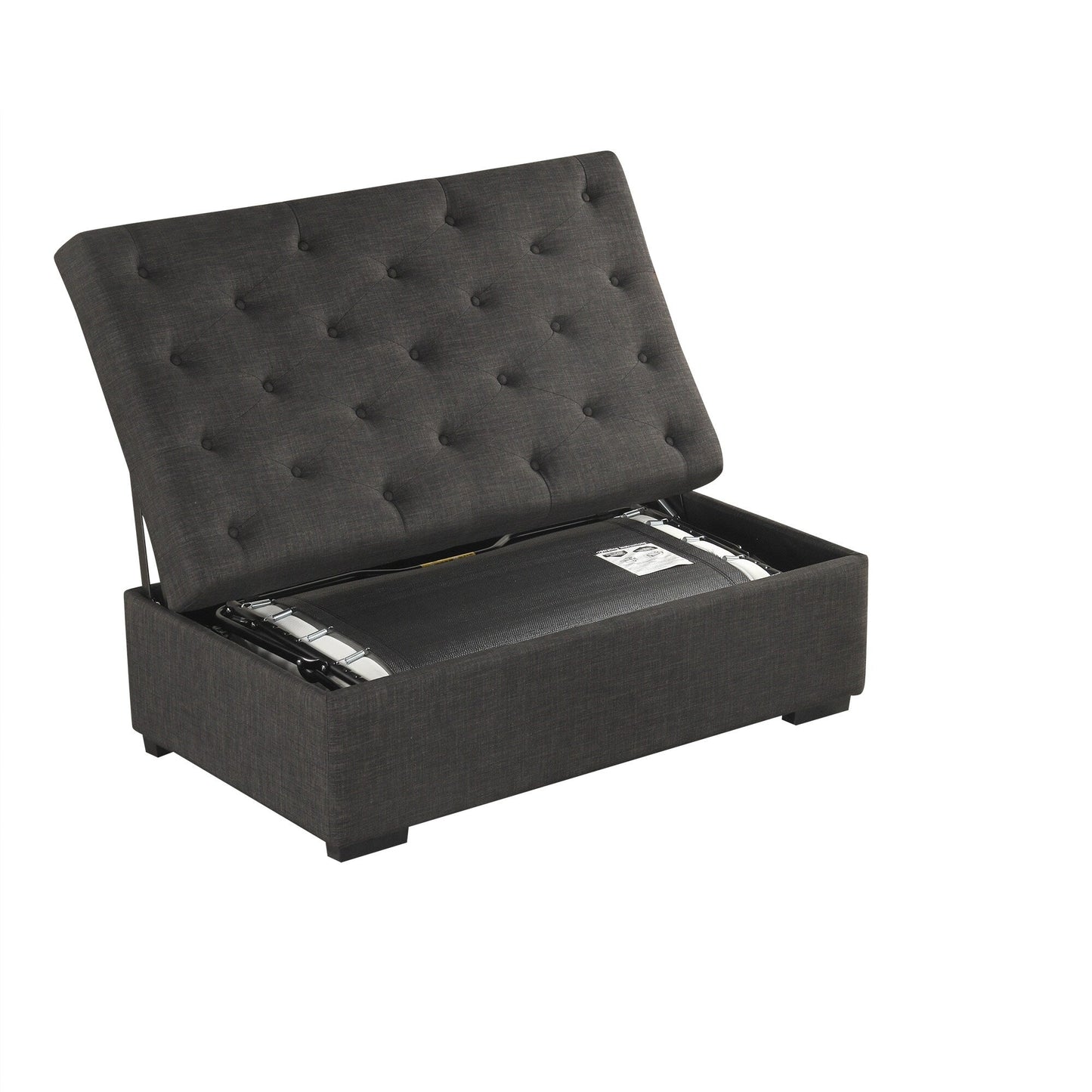 Roomfitters 49.6 Folding Ottoman Sleeper Sofa with Memory Foam Mattress and Tufted Design
