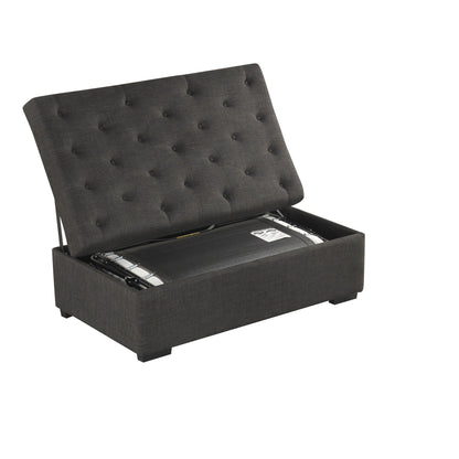 Roomfitters 49.6 Folding Ottoman Sleeper Sofa with Memory Foam Mattress and Tufted Design