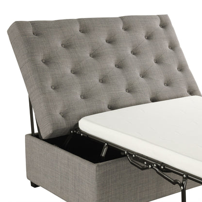 Roomfitters 49.6 Folding Ottoman Sleeper Sofa with Memory Foam Mattress and Tufted Design