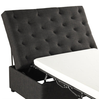 Roomfitters 49.6 Folding Ottoman Sleeper Sofa with Memory Foam Mattress and Tufted Design