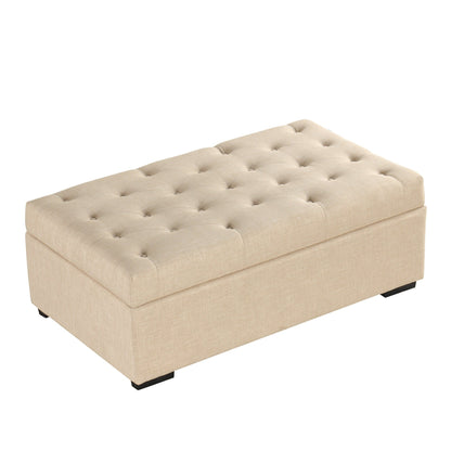Roomfitters 49.6 Folding Ottoman Sleeper Sofa with Memory Foam Mattress and Tufted Design