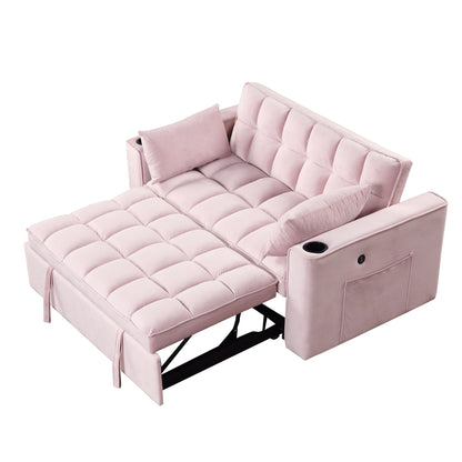 Roomfitters 58 4-1 Multi-functional Sofa Bed with Cup Holder and USB Port for Living Room or Apartments