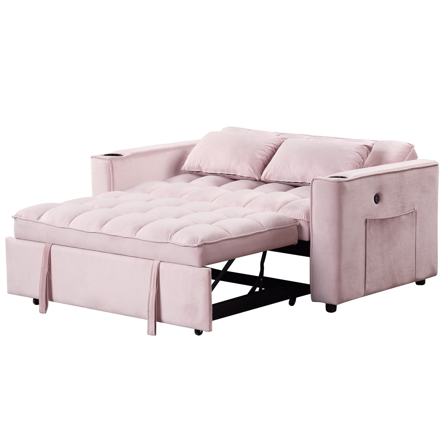 Roomfitters 58 4-1 Multi-functional Sofa Bed with Cup Holder and USB Port for Living Room or Apartments